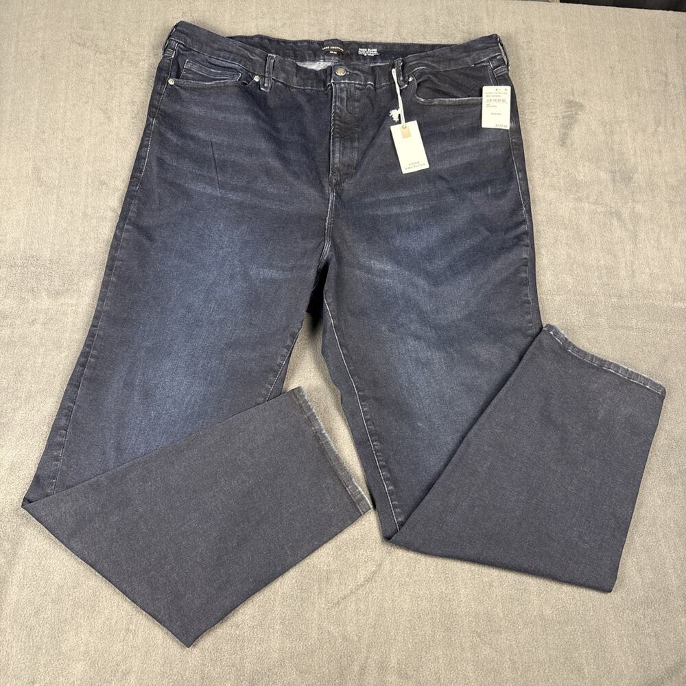 Good American Women Jeans 28-32 Dark Blue Denim Classic High Rise Slim Straight